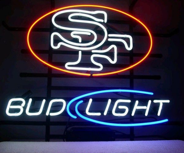 Bud Light San Francisco 49ers Sports Neon Sign Real Neon Light Diy