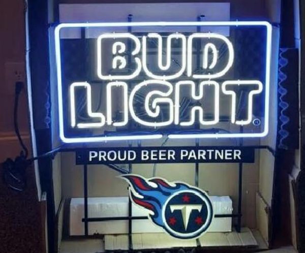 Bud Light Tennessee Titans Sports Neon Sign Real Neon Light – DIY Neon ...