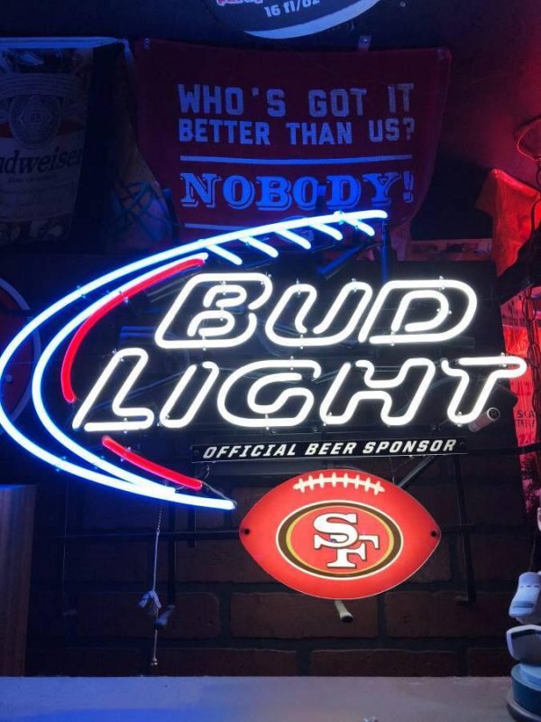 Bud light San Francisco 49ers Sports Neon Sign Tube Neon Light – DIY ...