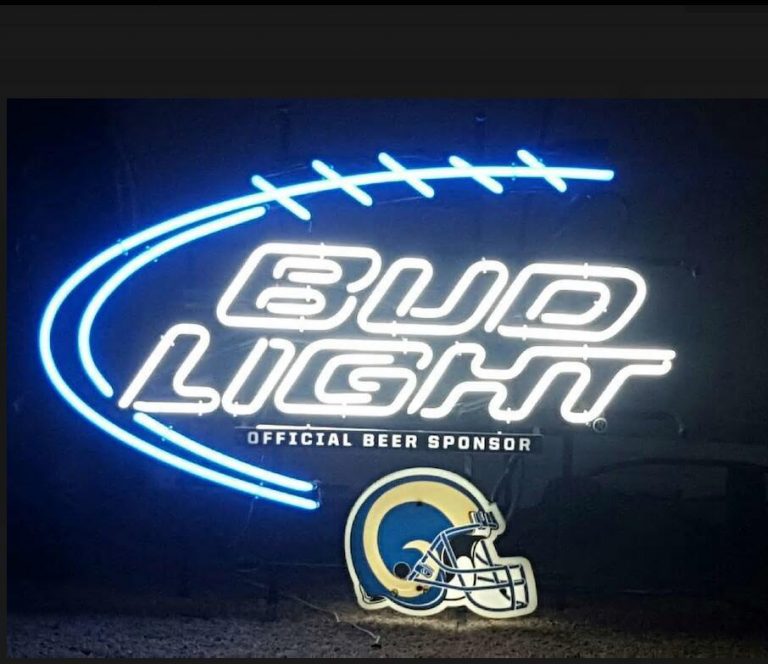 Budweiser St Louis Rams NFL Sports Neon Sign Real Neon Light – DIY Neon ...