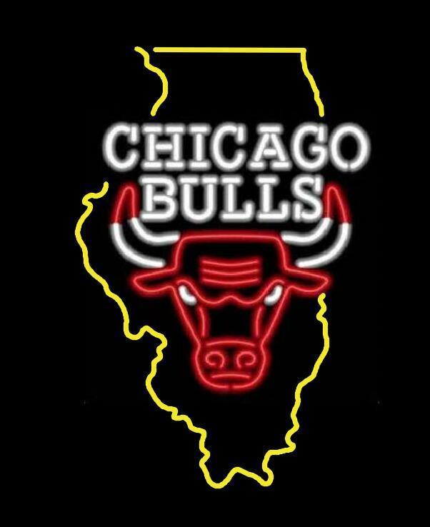 chicago bulls neon logo