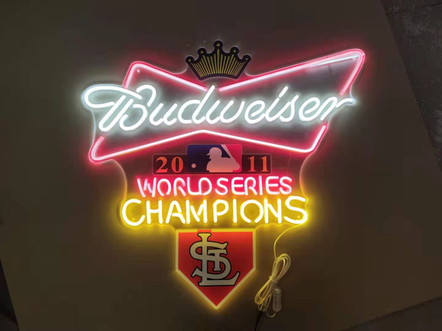St. Louis Cardinals 2006 World Series Champions AB Neon Bar Sign Light L@@K